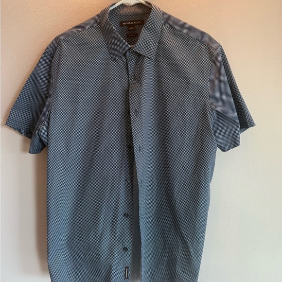 Men's Blue Short Sleeve Shirt - Picture 1 of 4